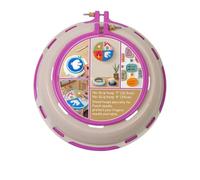 Paaruter Olla de Bordado Redonda de Bordado de Plástico ABS de Doble Capa Accesorios de Bricolaje Aros de Bordado Rosa