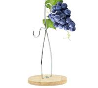 Paaruter Organizador Apilable con Soporte para Plátanos y para Plátanos, con Base de Madera y Gancho de Acero Inoxidable para Despensa, Comedor, Mesa y Armario.