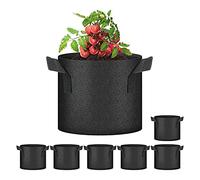 Paaruter Paquete de 7 Bolsas de Cultivo de 7 Galones, Macetas de AireacióN de Tela No Tejida con Asas, Maceta de JardineríA Resistente para Patatas