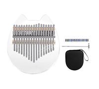 Paaruter Piano de Pulgar Transparente de Cristal AcríLico Piano de Dedo de 17 Tonos Instrumento Punteado para Principiantes