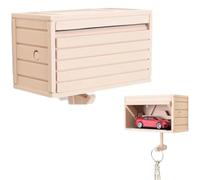 Paaruter Portallaves de Pared, 3D, Organizador de Llaves, Garaje para Coche Hotwheel con Puerta Abatible