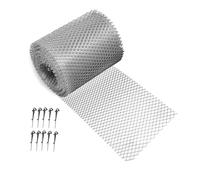 Paaruter Protector de Canalón, Filtro de, Cubierta de Canalón, Rollo de Red de Protección de Pantalla de Canalón DIY con 10 Bridas Fijas para Cables para Hojas