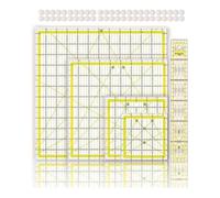 Paaruter Reglas para Acolchar, Plantillas para Acolchar Cuadradas de AcríLico Transparente, Regla de Corte de Tela para Proyectos de Manualidades, Acolchar y Coser