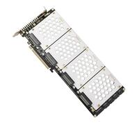 Paaruter Tarjeta Adaptadora de Disco Duro PCIE4.0 X16 PH46-4 de 4 Discos Duros SFF8639 U.2 NVME y de 2,5 Pulgadas A Tarjeta Dividida PCIE4.0