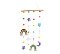 Paaruter Tejido Iris Clips para el Cabello Titular Flecos Diadema Percha Fotos Almacenamiento CinturóN Organizador Colgante Colgante de Pared - B