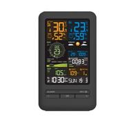 Paaruter Tuya - Estación meteorológica inteligente WiFi, termómetro digital, sensor de humedad, calidad del aire, indicador de luz, monitor de habitación para el hogar