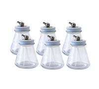 Paasche Aerógrafo H-3-OZ-6P 3 oz Botella de pintura de vidrio, transparente