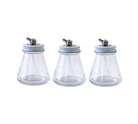 Paasche Botella de pintura de aerógrafo de montaje de vidrio con aerógrafo, 3, transparente