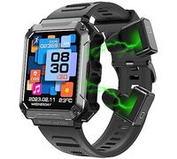paazomu Reloj inteligente 2023 de 4 GB de RAM 3 en 1 TWS inalámbricos de 1.96 pulgadas, frecuencia cardíaca, presión arterial, deportes, impermeable, música, reloj inteligente (negro)