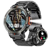 paazomu Reloj Inteligente Multifuncional de 1,45 Pulgadas con Linterna, rastreador de Fitness con Monitor de Salud, Compatible con Android iOS, Adecuado para Actividades al Aire Libre y Uso Diario