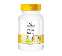 PABA 500mg - Ácido paraaminobenzoico (Vitamina B10) - Vegana - 100 comprimidos | Warnke Vitalstoffe - Calidad de farmacia alemana