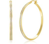 PABBEU Aros de oro para mujer, grandes aros con diamantes de imitación, chapados en oro de 14 quilates, finos y hipoalergénicos, con circonitas cúbicas de 30, 40, 50 y 60 mm