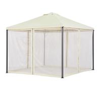 Pabellón de jardín beige con mosquitera Madrid 3 x 3m Garden Point