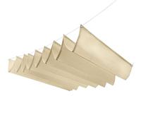 Pabellón de Lona Retractable con Sombra Ondulada, Toldo Ajustable Personalizado Resistente a Rasgaduras e Impermeable Anti-UV para Jardín, Patio, Balcón, Playa