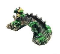 Pabellón de peces de acuario decoración de puente de resina para paisajismo de tanques para crear un ambiente natural y refugio para peces (A)