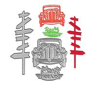 Pabellón indicador de valla troqueles de corte, troqueles clásicos para coche, plantillas de estampado de metal, molde para tarjetas, álbumes de recortes y decoración de tarjetas de papel