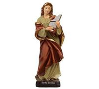 Paben Articoli Religiosi Estatua Santa Cecilia de resina cm. 15 Patrón de la música, los músicos y los cantantes