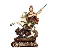 PABEN Estatua de San Jorge con dragón de resina 14 cm