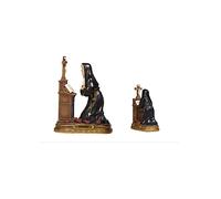 PABEN Estatua Santa Rita en oración arrodillada 22 cm de resina Artículos religiosos