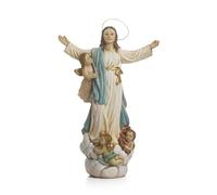 PABEN Estatua Virgen de la Asunción con los ángeles en resina (CM 29,5)