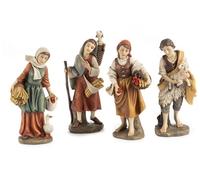 PABEN Juego de 4 figuras de Belén Mestierantes, 15,3 cm, de resina