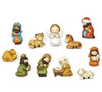 Paben Noel Juego de 11 sujetos con imán de resina para belén 5,3 cm