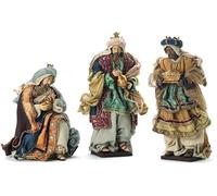 PABEN Set de Reyes Magos para Belén 38,5 cm de resina, tela y madera (disponible también el grupo Natividad)