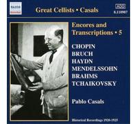 Pablo Casals Encores and Transcriptions 5 (CD) Album (Importación USA)