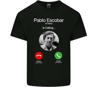 Pablo Escobar El Patron is Calling - Camiseta de algodón para hombre, Negro, 5X-Large