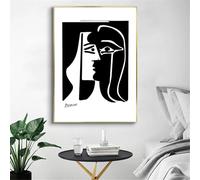 Pablo Picasso Beso carteles e impresiones mujer abstracta cara lienzo pintura blanco y negro pared cuadro modular decoración del hogar 50x70cm sin marco