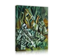 Pablo Picasso Bodegón con botella de lienzo de Anis del Mono Grabados en lienzo Cubismo Arte mural geométrico Réplica famosa de pintura para el marco interior de la oficina en casa 30x40cm