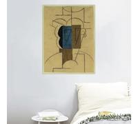 Pablo Picasso «Cabeza de hombre con sombrero» - Lienzo impreso, pintura al óleo, póster abstracto, imagen para decoración de pared del hogar (70 x 110 cm, sin marco)