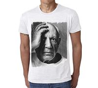 Pablo Picasso:Camiseta de algodón blanco para hombre
