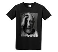Pablo Picasso: Celebrity Star One In The City Unisex 100% Cotton Short-Sleeve T-Shirts Black XXL