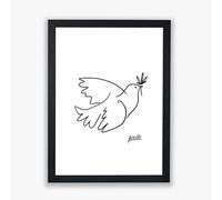 Pablo Picasso - Dibujo de paloma - Impresión de pared, arte para decoración del hogar, póster giclée - Impresión enmarcada - Grande