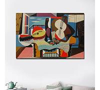 Pablo Picasso Mandolina y guitarra Lienzo Pintura Carteles Impresiones Arte de la pared Pintura Cuadros decorativos Decoración moderna para el hogar 70x100 cm Sin marco