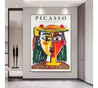 Pablo Picasso Rostros abstractos Póster Humano Impresión en lienzo HD Arte de pared Cuadro para decoración del hogar en sala de estar Pintura (40x50cm /Sin marco)