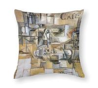 Pablo Picasso - The Pigeon Pea (1912) Cafe - 17 x 22 pulgadas, impresión artística, 1 funda de almohada de poliéster y núcleo de almohada, estilo textil para el hogar, 55 x 55 cm