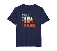 Pablo The Man The Myth The Legend Nombre Pablo Camiseta, Hombre Tallas Grandes, Azul Marino, 6X Alto