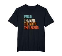 Pablo The Man The Myth The Legend Nombre Pablo Camiseta, Hombre Tallas Grandes, Negro, 6X Alto