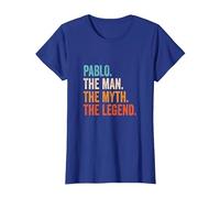 Pablo The Man The Myth The Legend Nombre Pablo Camiseta, Mujer, Azul Real, S