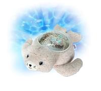 Pabobo Aqua Dream - Luz nocturna proyector de foca | Proyecciones submarinas animadas | Sonidos calmantes y cunas | Apagado automático | Peluche lavable