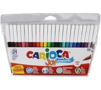 Mundigangas 24 Rotuladores Carioca Punta Fina Multicolor Conjunto de Marcadores