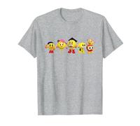 【Pac-Man】 Pac-Man World Re-Pac 004 Camiseta, Hombre, Gris Jaspeado, 4XL