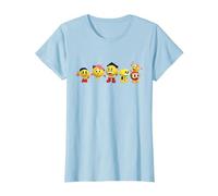 【Pac-Man】 Pac-Man World Re-Pac 004 Camiseta, Mujer, Azul Bebé, S