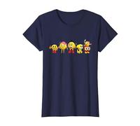 【Pac-Man】 Pac-Man World Re-Pac 004 Camiseta, Mujer, Azul Marino, M