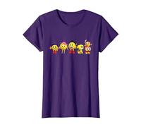 【Pac-Man】 Pac-Man World Re-Pac 004 Camiseta, Mujer, Morado, XXL