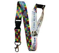 PAC Suplementa Cordones de Cuello Divertidos Tamaño Infantil con Separación de Seguridad, Hechos Exclusivamente para Niños, I Have Autism Super Powers