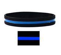 PAC Supplies Global Ltd - Pulsera fina de línea azul - Adulto, unisex, talla única, azul, negro