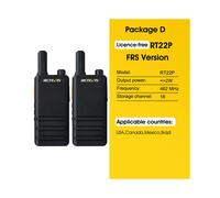 (Pacchetto D) Mini walkie talkie ultra sottile de 15 mm Retevis RT622P con ricarica tipo C, radio VOX,